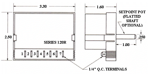 Panel Mounted Solid State Temperature Controller Illustration