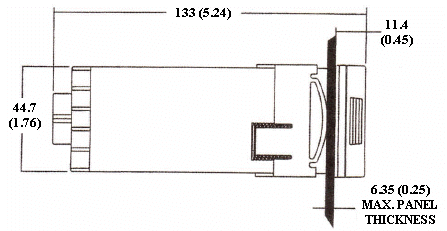 Digital Temperature Controller Side View Illustration