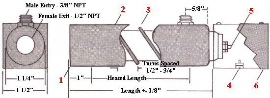 Miniature Circulation Heater diagram